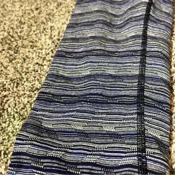 Lululemon Wunder Under Space Dye Twist Sapphire Leggings Size 4 Crop - Picture 2 of 10